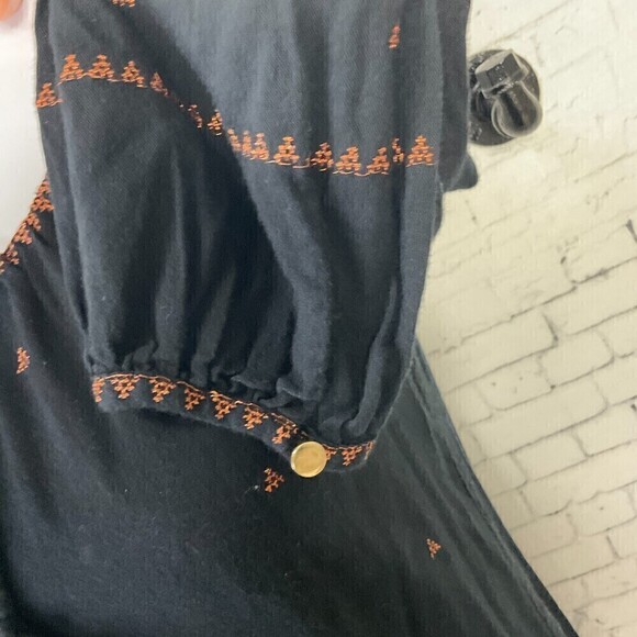 Madewell Women Black Sheath Dress Sz XXS Sweetheart Neck Ballon Sleeves Long E1 - Picture 10 of 12